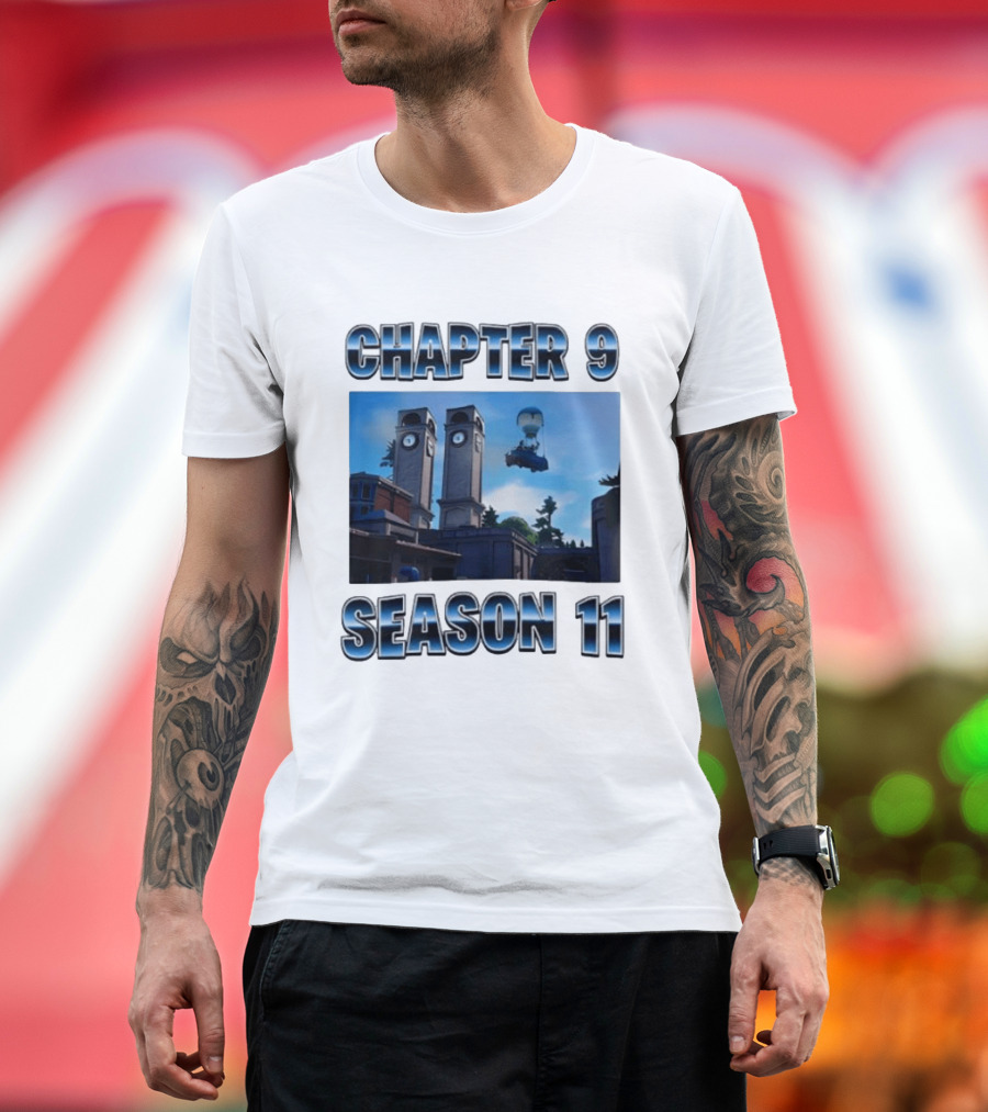 Chapter 9 Season 11 Tower Scene Floating Bus T-Shirt