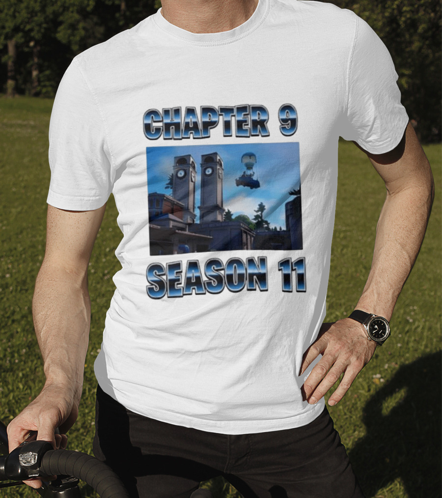 Chapter 9 Season 11 Tower Scene Floating Bus T-Shirt