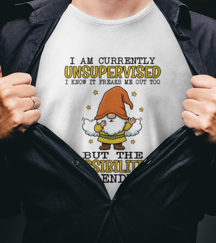 Gnome Unsupervised Adventure Endless Possibilities T-Shirt