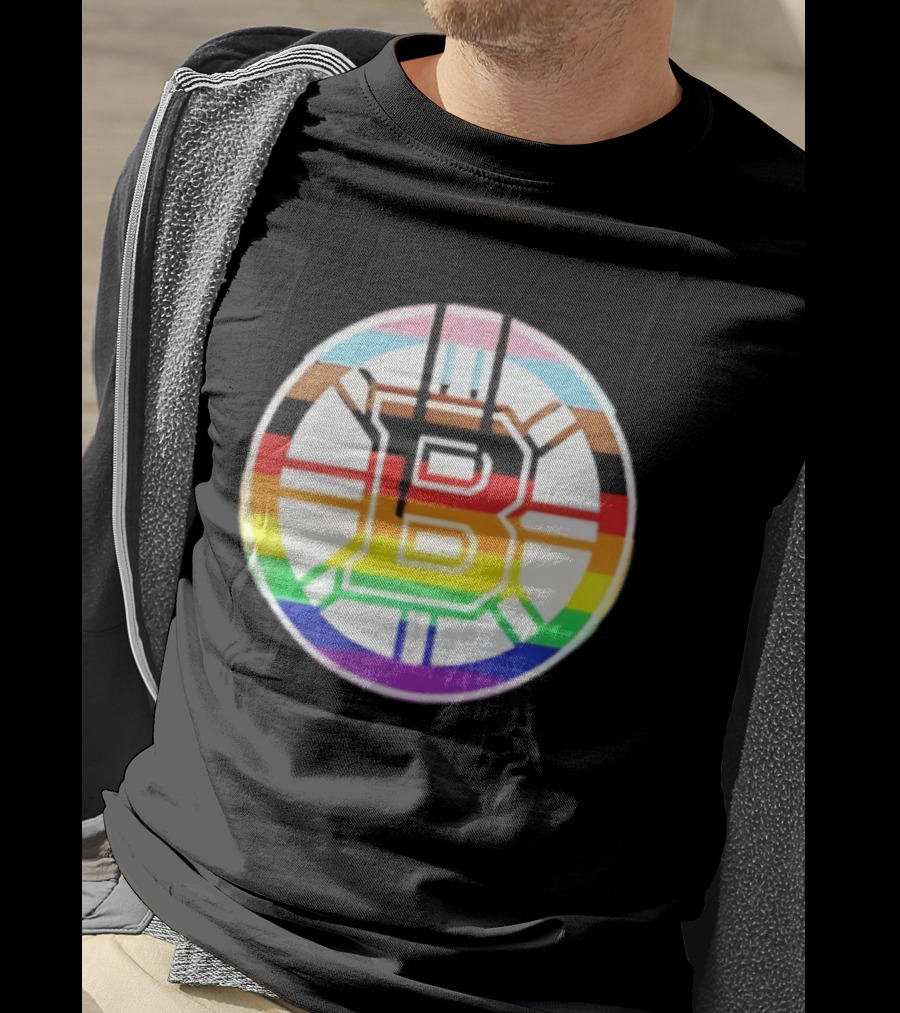Boston Bruins Healthcare Appreciation NHL 2026 Night Pride Inclusive Bruins Circle T-Shirt
