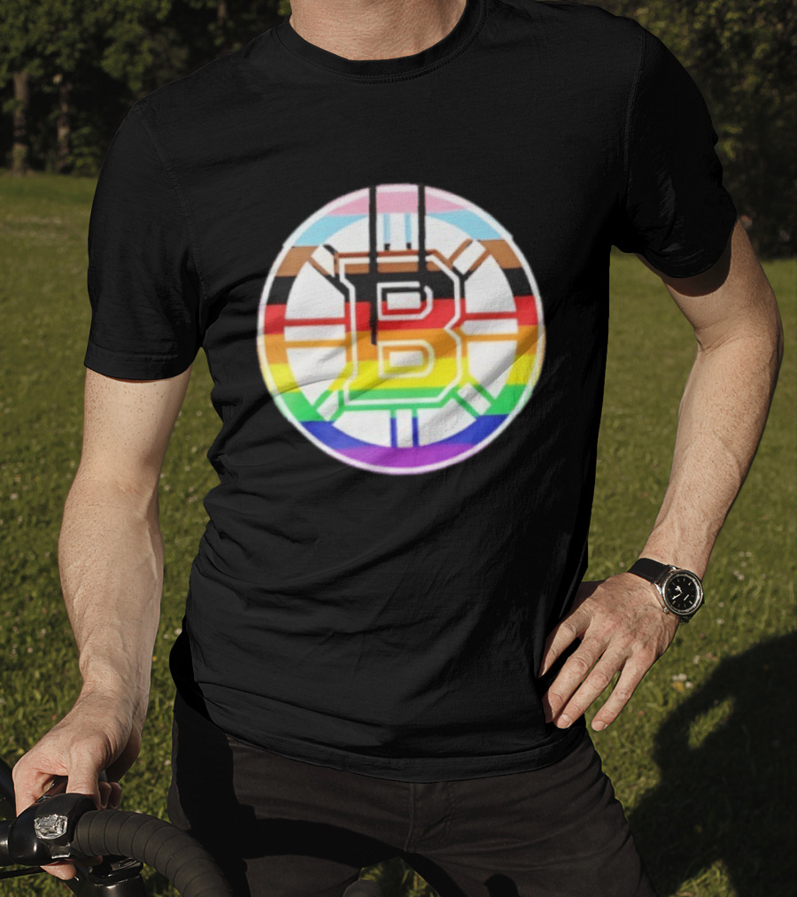 Boston Bruins Healthcare Appreciation NHL 2026 Night Pride Inclusive Bruins Circle T-Shirt