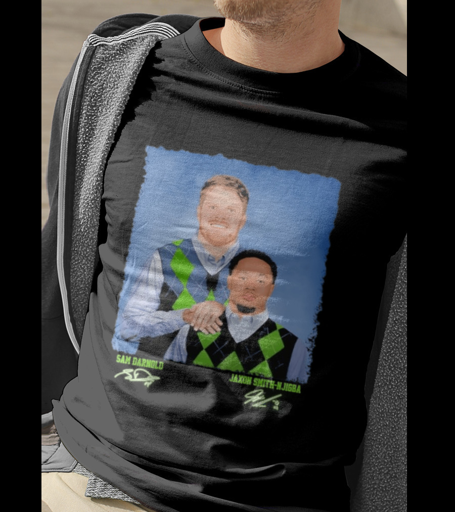 Darnold Smith Step Bros Style Football Duo Signatures T-Shirt