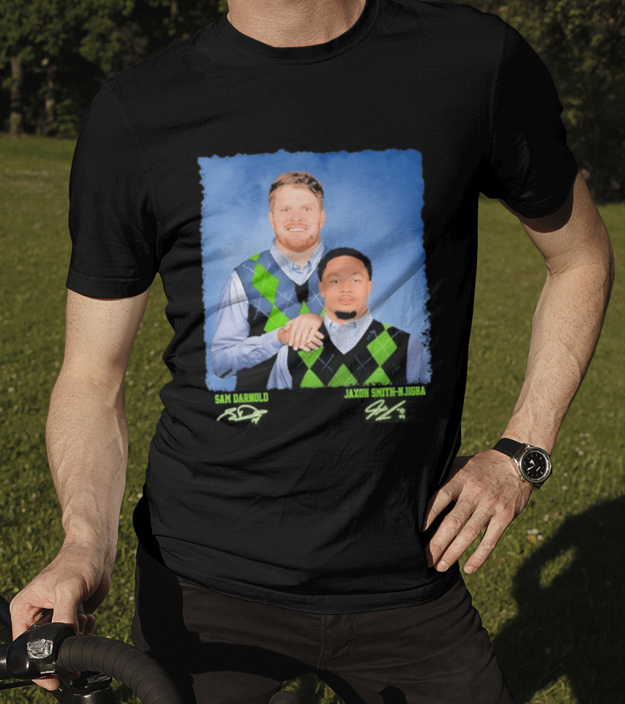 Darnold Smith Step Bros Style Football Duo Signatures T-Shirt