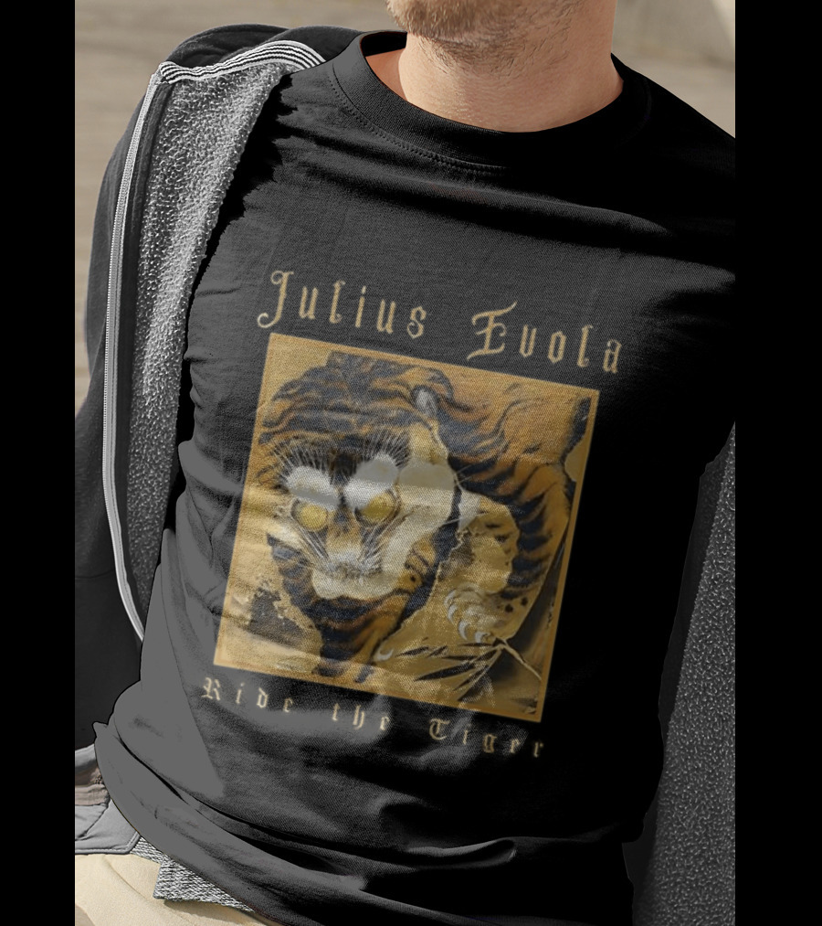 Julius Evola Ride The Tigers Fierce Golden Tiger T-Shirt