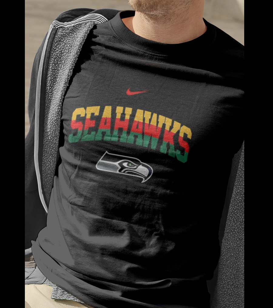 Seattle Seahawks Black History 100th Anniversary Nike Seahawks T-Shirt