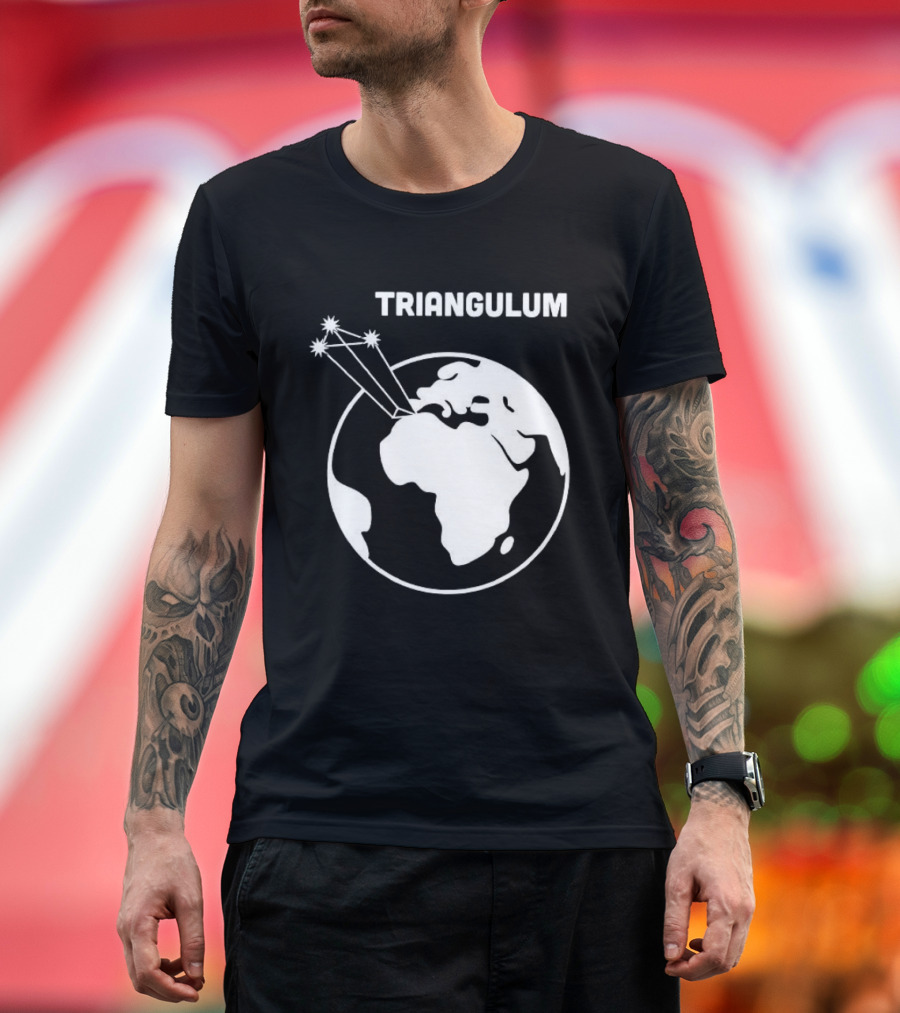 Triangulum Constellation Over Earth Globe T-Shirt