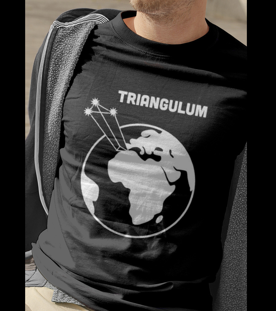 Triangulum Constellation Over Earth Globe T-Shirt