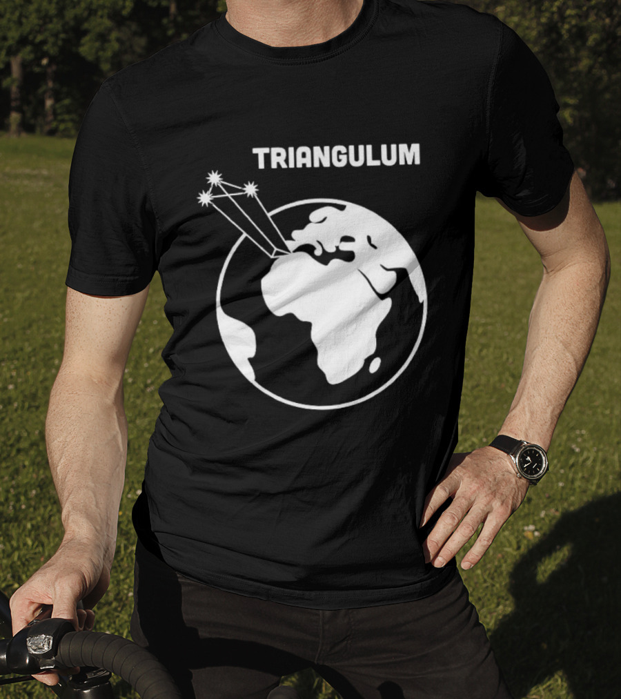Triangulum Constellation Over Earth Globe T-Shirt