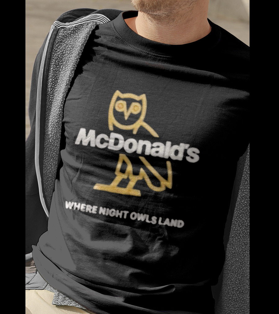 Drake X McDonald's Owl Where Night Owls Land Collaboration T-Shirt