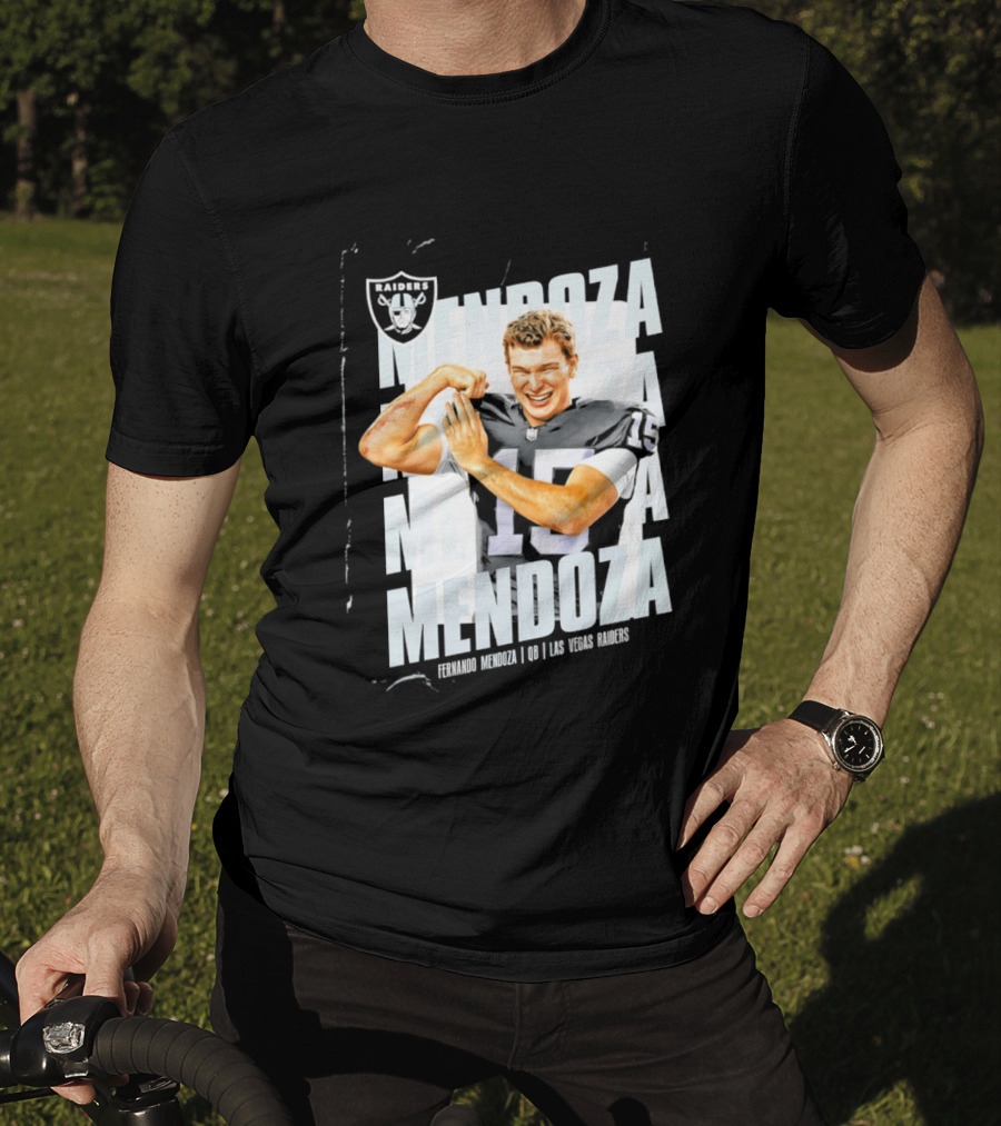Las Vegas Raiders Fernando Mendoza Quarterback 15 Mendoza T-Shirt
