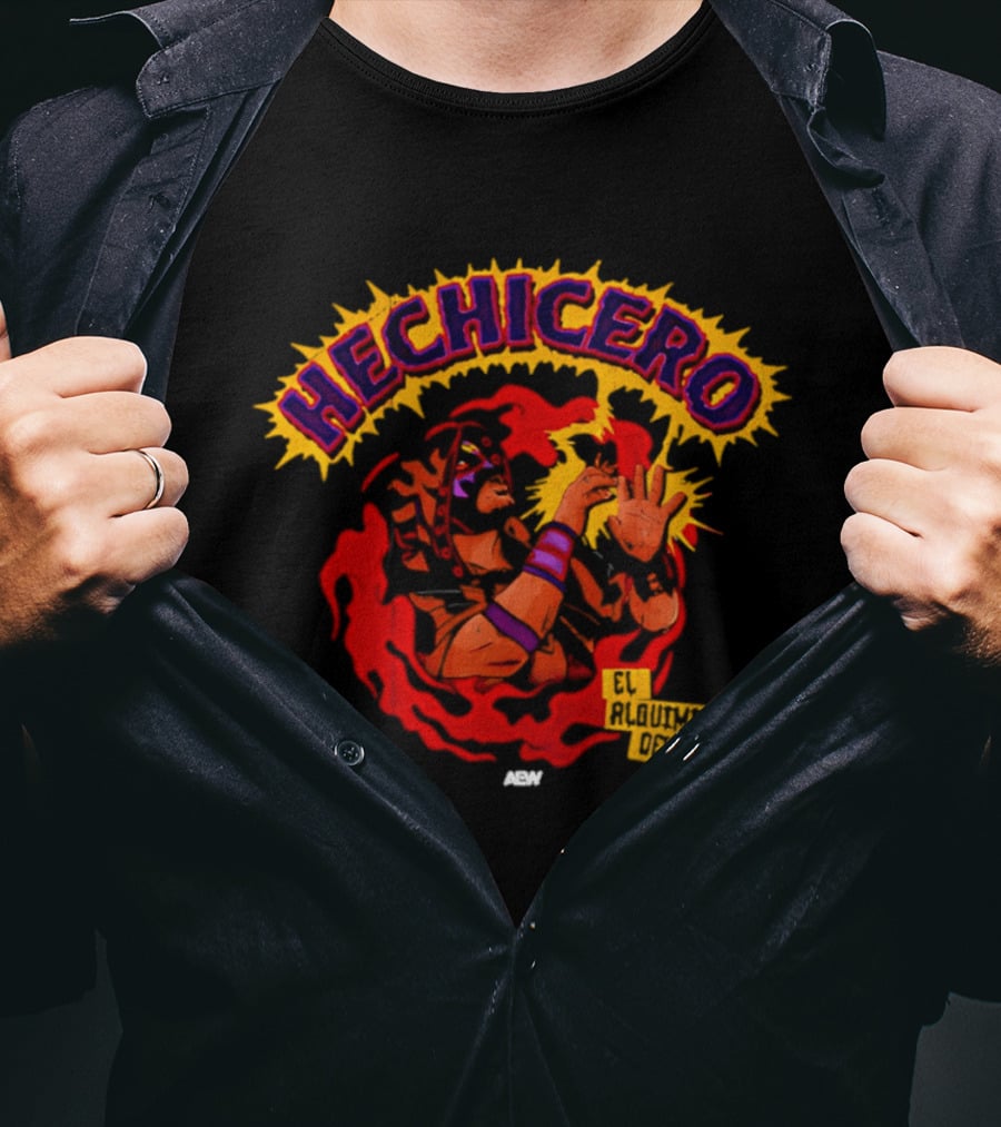 Hechicero Wizard El Alquimista Del Ring Luchador Magic Hands T-Shirt
