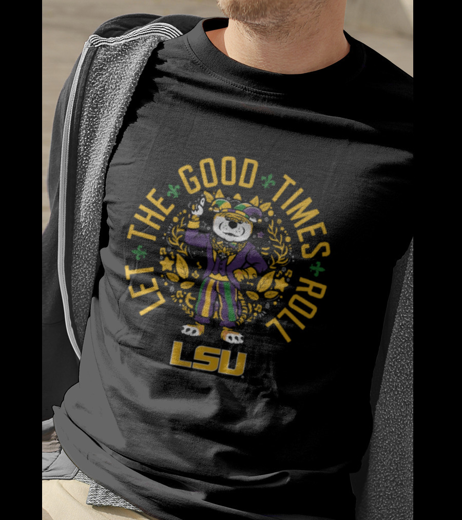 LSU Let The Good Times Roll Mardi Gras Tiger T-Shirt