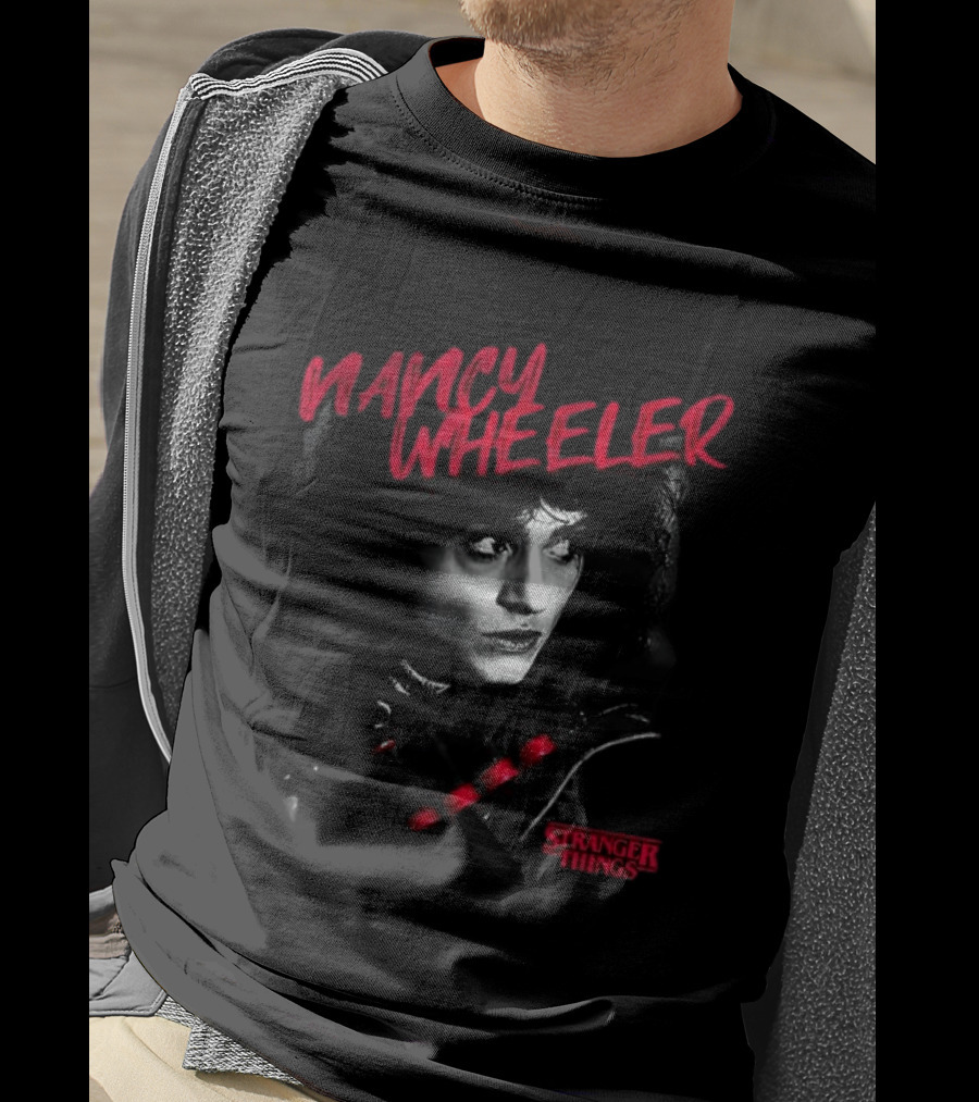 Nancy Wheeler Stranger Things Black And White T-Shirt
