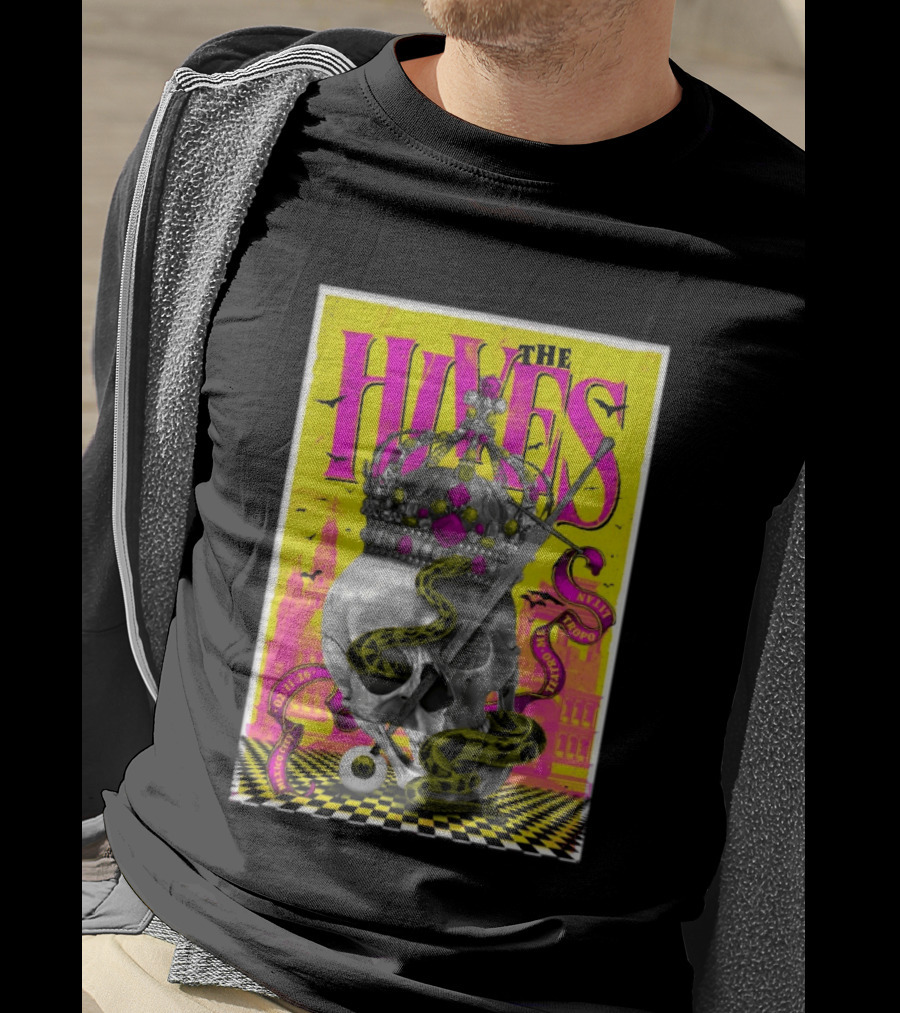 The Hives Teatro Metropolitán Mexico Feb 11 2026 Skull Crown Snake T-Shirt