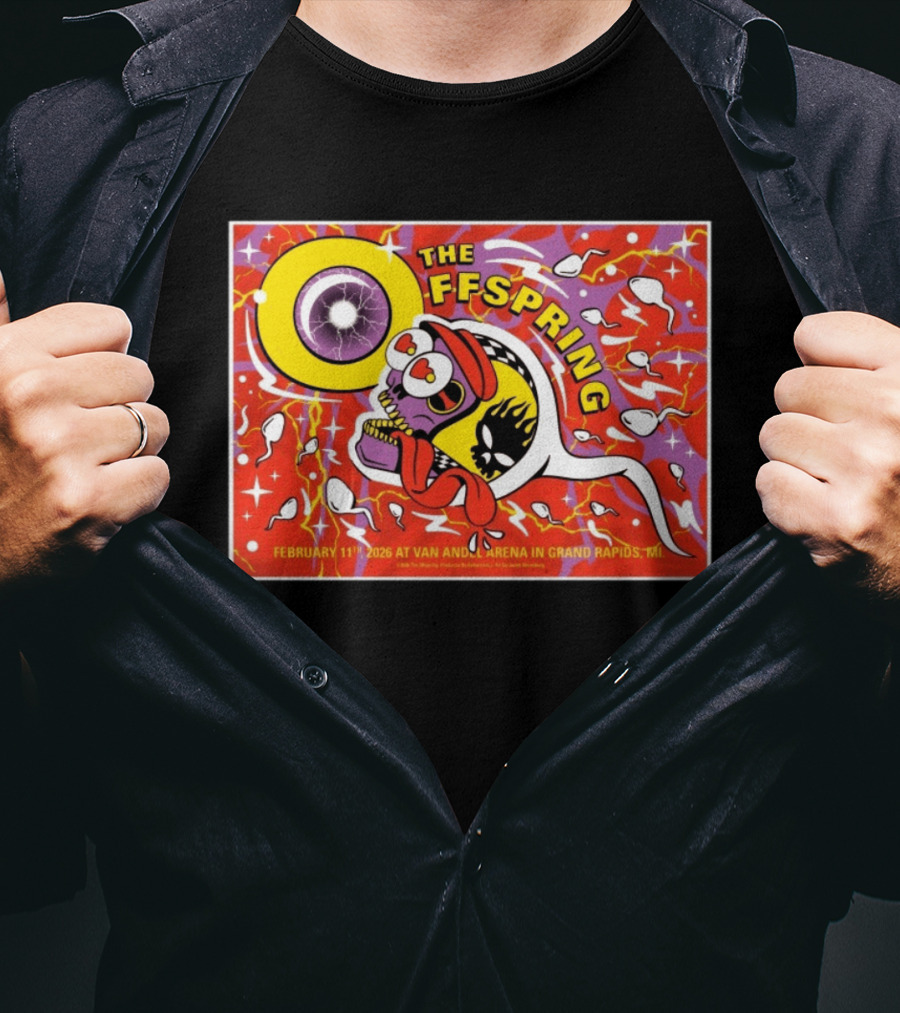The Offspring February 11 2026 Van Andel Arena Grand Rapids MI Bold Psychedelic T-Shirt