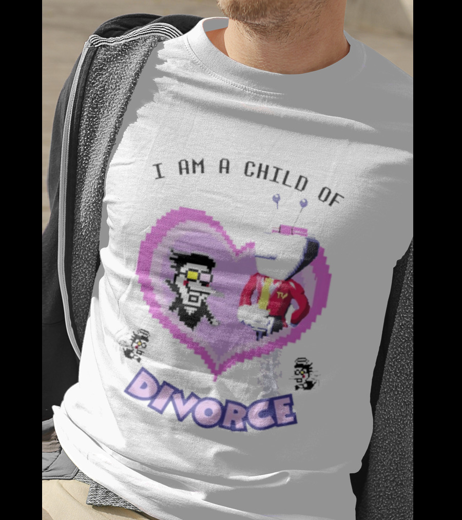 I Am A Child Of Divorce Heart Spamton Tenna Pixel T-Shirt