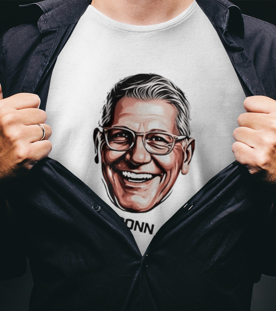 Geno Auriemma UConn Women's Basketball Coach Big Face T-Shirt