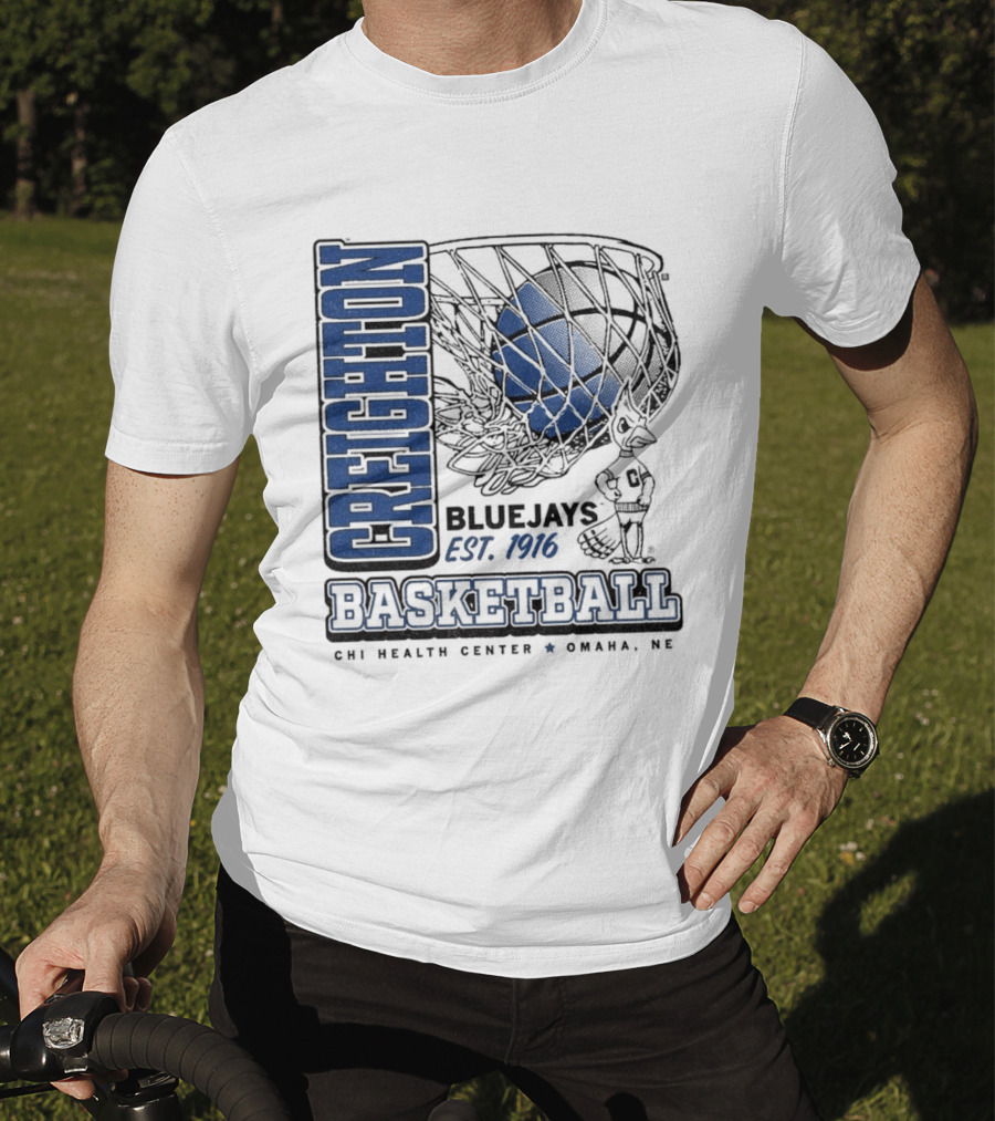 Creighton Bluejays Basketball Est. 1916 CHI Health Center Omaha NE T-Shirt