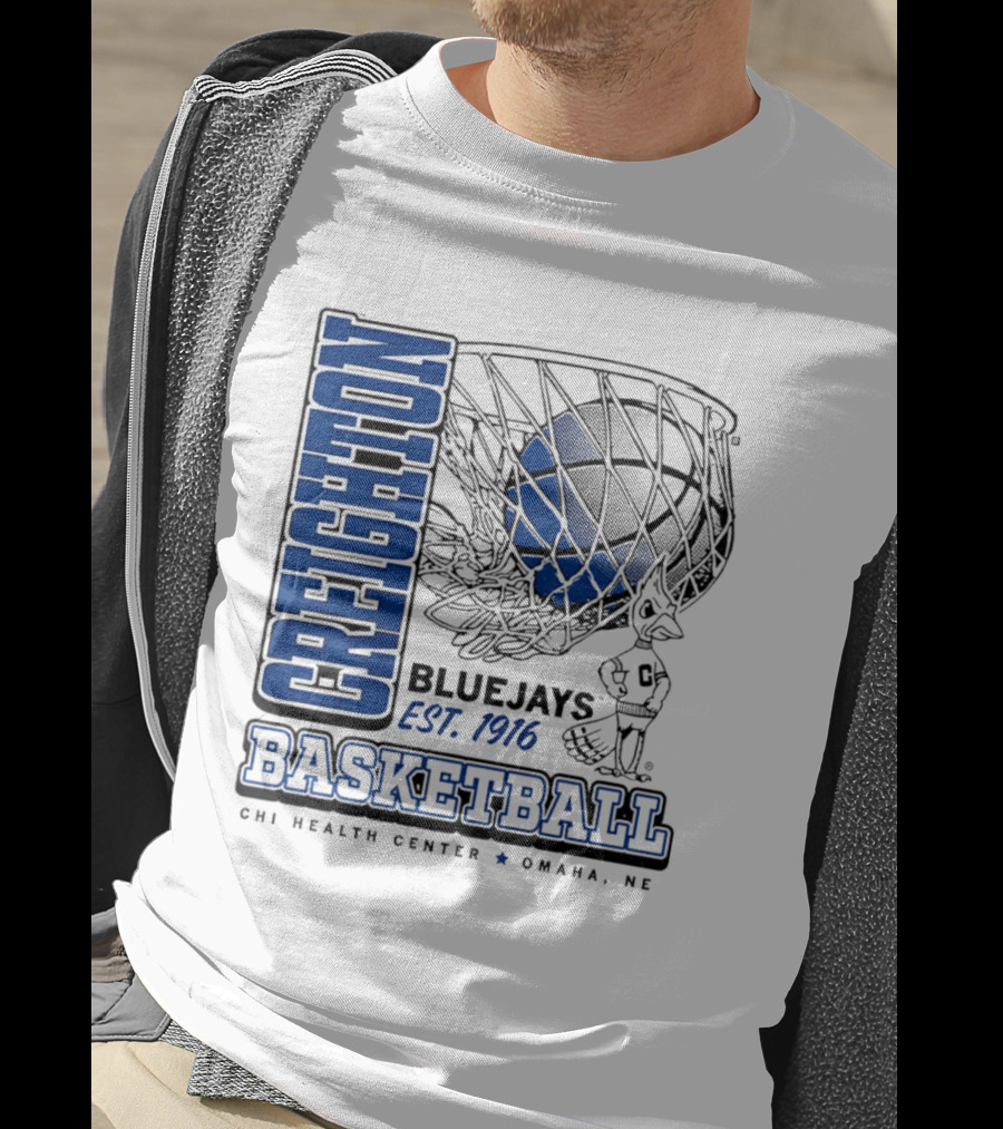 Creighton Bluejays Basketball Est 1916 CHI Health Center Omaha Nebraska T-Shirt