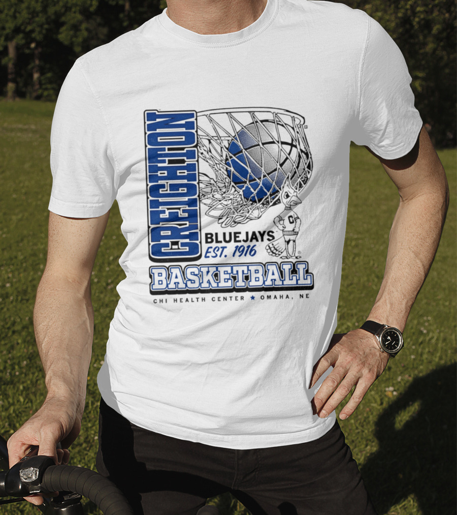 Creighton Bluejays Basketball Est 1916 CHI Health Center Omaha Nebraska T-Shirt
