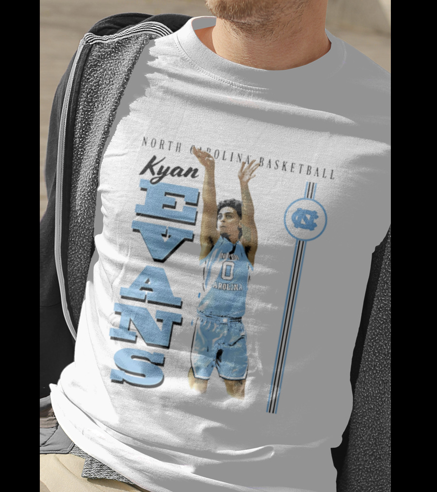 Kyan Evans North Carolina Basketball Tar Heels Team Spirit T-Shirt
