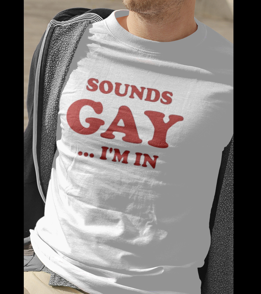 Sounds Gay I'm In Bold Red Retro Vibes T-Shirt