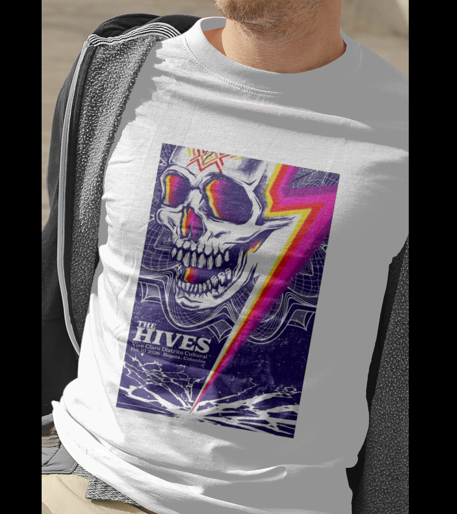 The Hives Vive Claro Distrito Cultural Bogotá Skull Lightning Feb 10 2026 T-Shirt