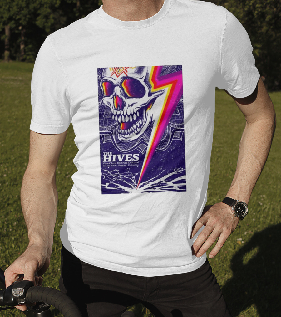 The Hives Vive Claro Distrito Cultural Bogotá Skull Lightning Feb 10 2026 T-Shirt