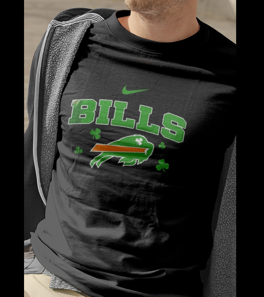 Buffalo Bills Irish Clover Green Nike St. Patrick's Day Edition T-Shirt