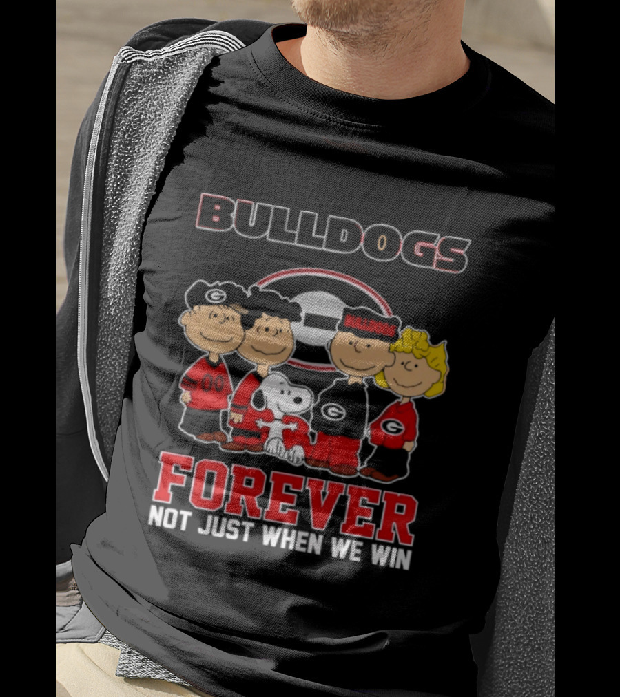 Bulldogs Snoopy Friends Forever Not Just When We Win T-Shirt