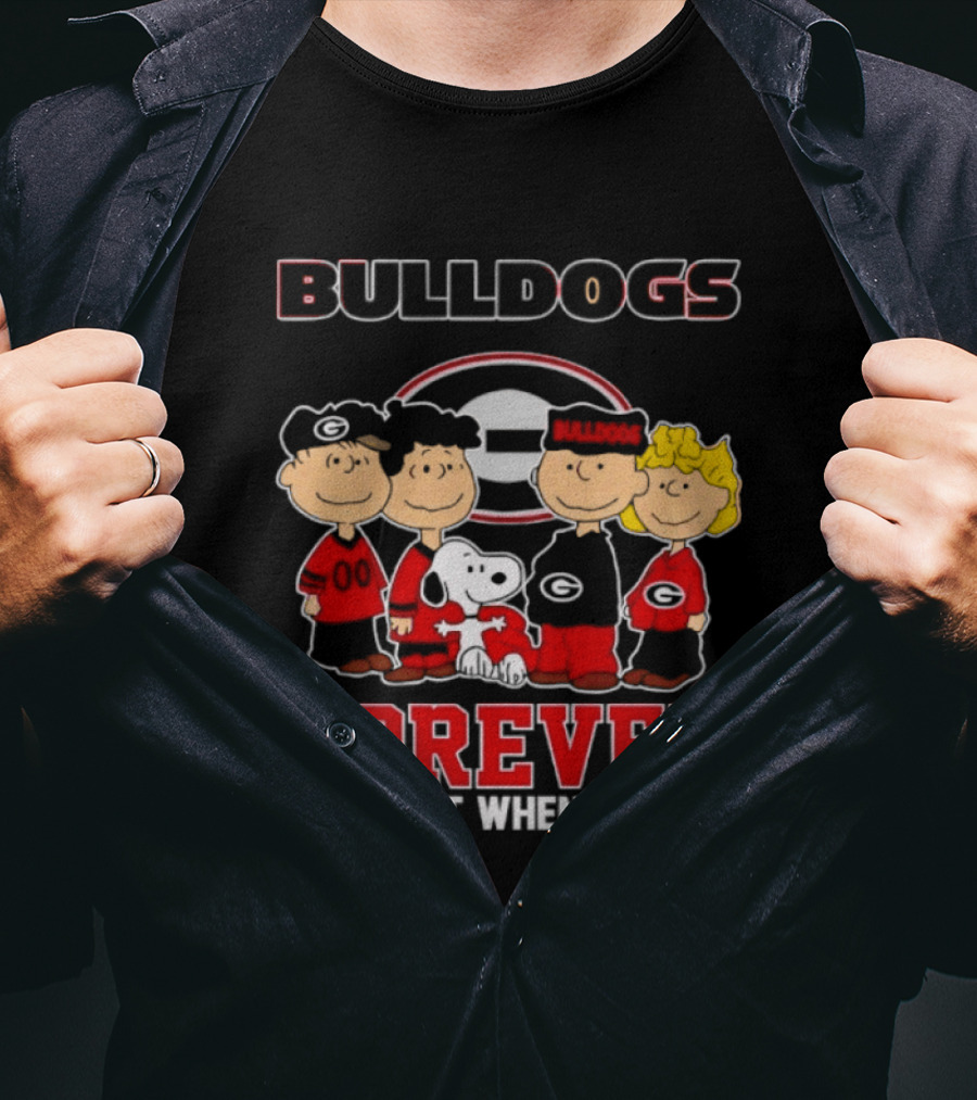 Bulldogs Snoopy Friends Forever Not Just When We Win T-Shirt