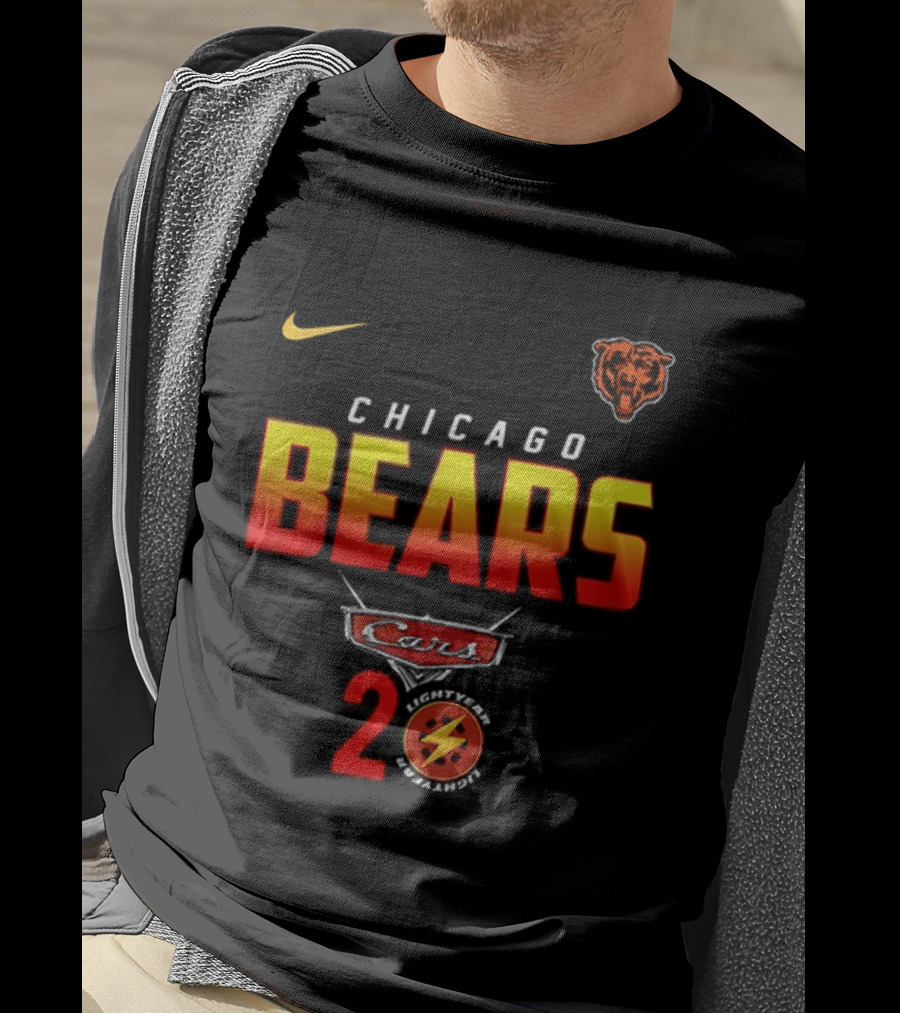 Chicago Bears Cars 20th Anniversary Nike Collaboration With Lightning T-Shirt