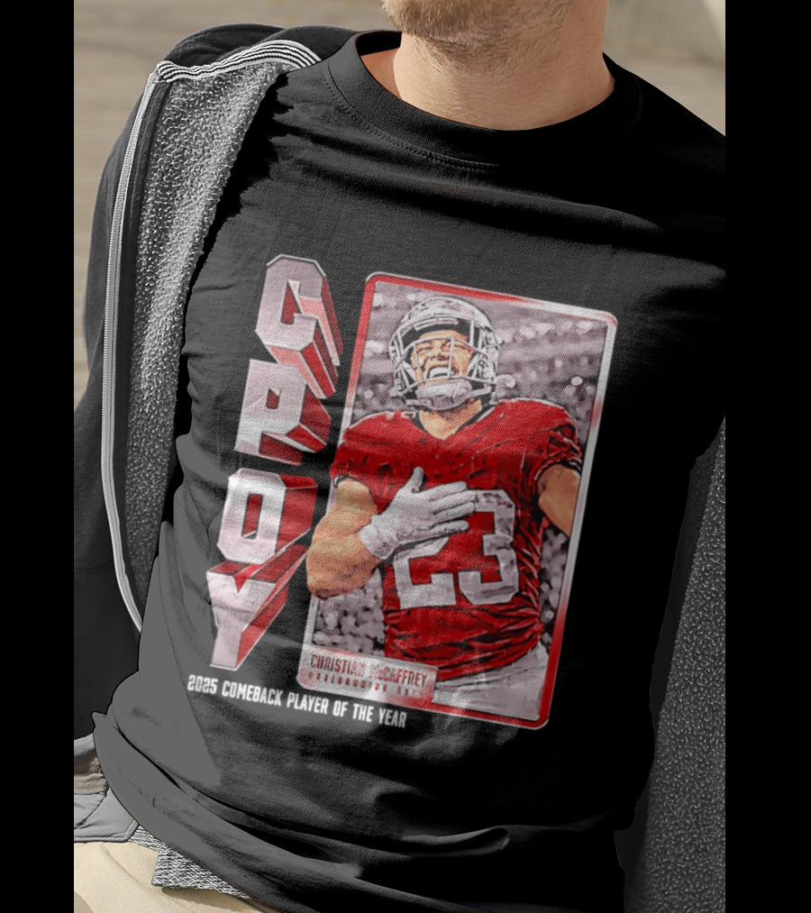 Christian Mccaffrey San Francisco 49ers CPOY 2025 Football Star T-Shirt