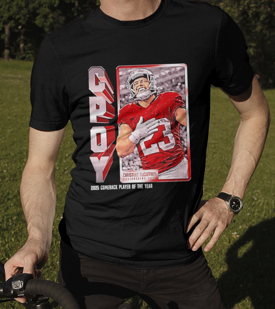 Christian Mccaffrey San Francisco 49ers CPOY 2025 Football Star T-Shirt