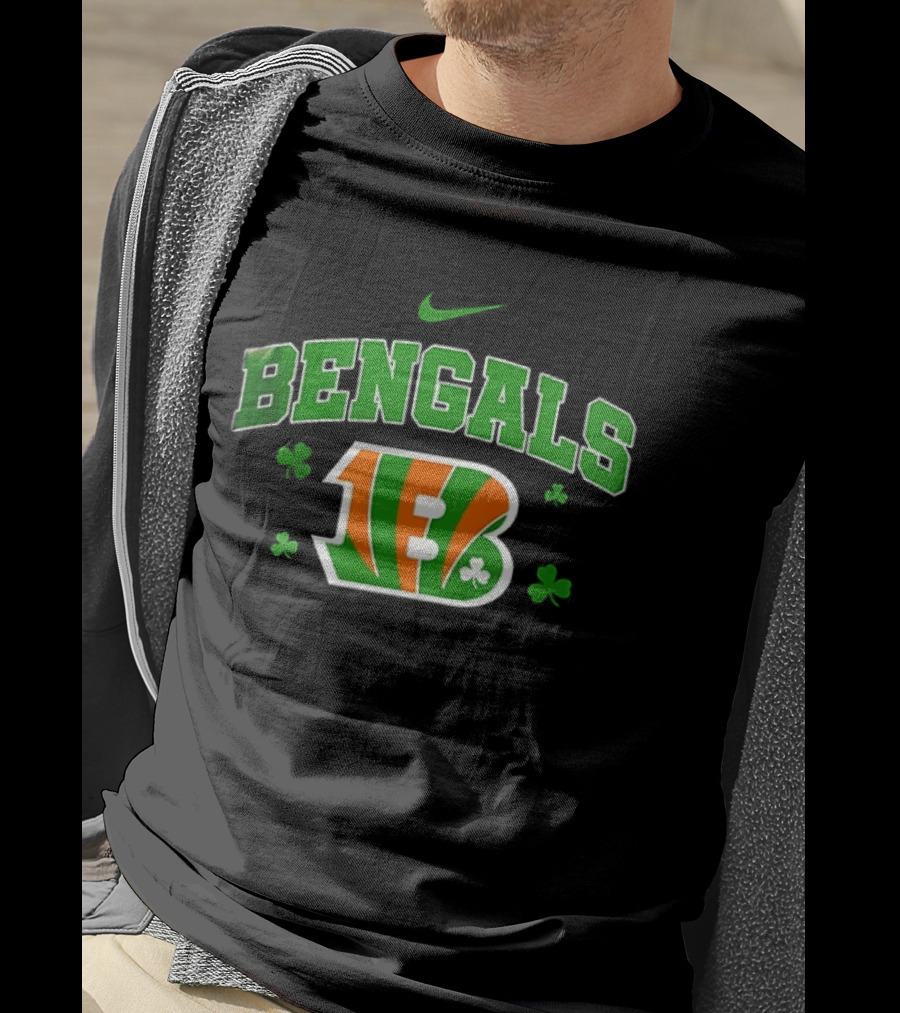 Cincinnati Bengals Irish Green Nike Shamrock T-Shirt