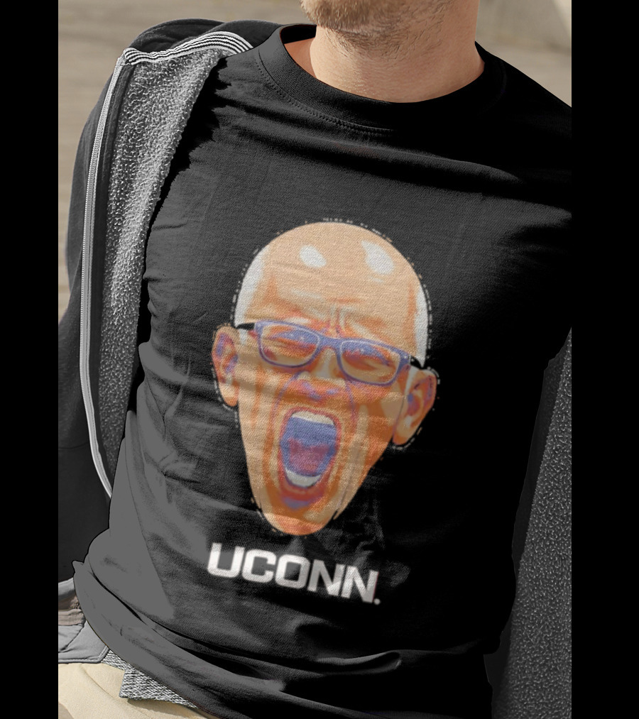 Coach Dan Hurley Big Head Uconn Huskies Face T-Shirt