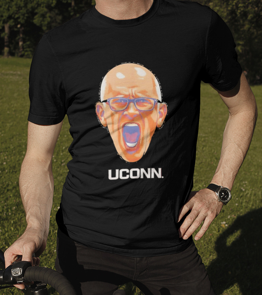 Coach Dan Hurley Big Head Uconn Huskies Face T-Shirt