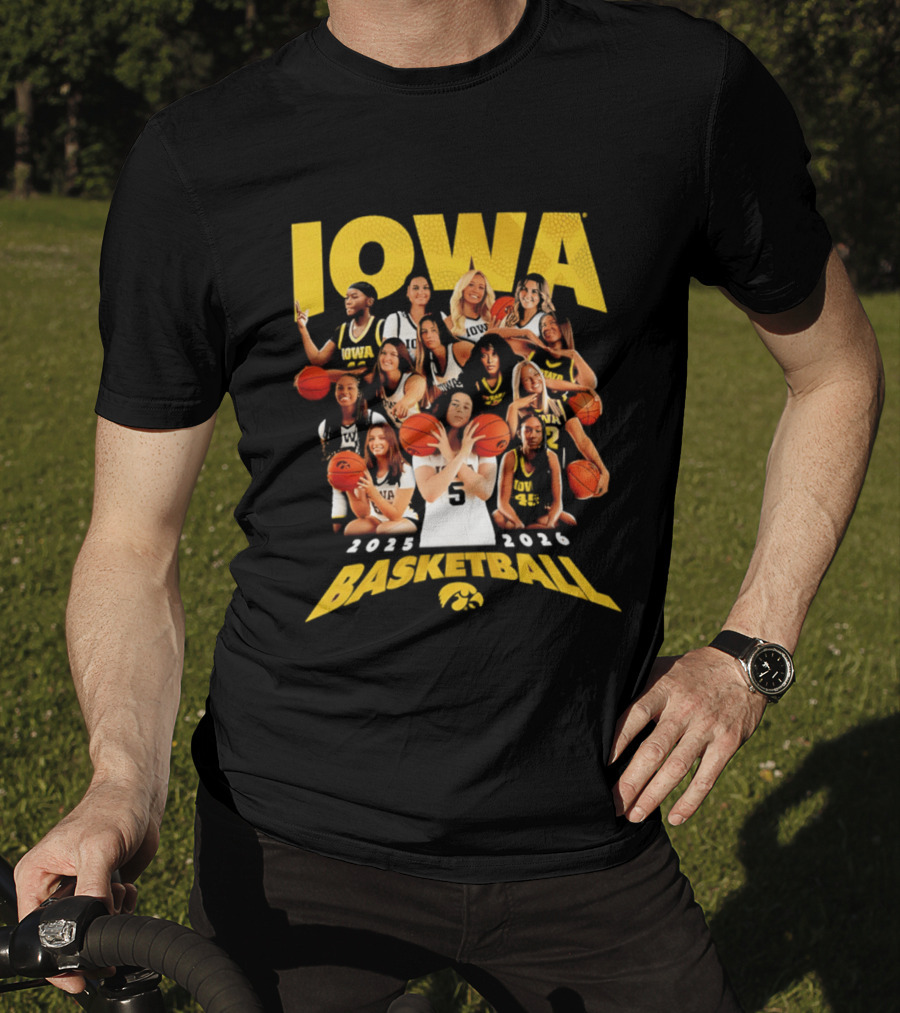 Iowa Women's Basketball Team 2025 2026 Collage T-Shirt