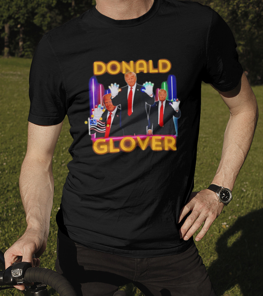 Donald Glover Donald Trump Neon Glove Dance Fusion Retro Pop Culture T-Shirt