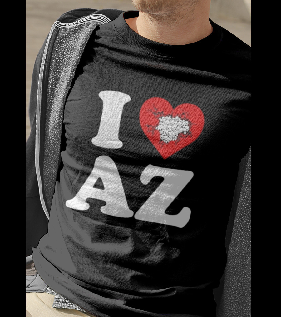 Gatecreeper I Heart Arizona Skull Heart T-Shirt