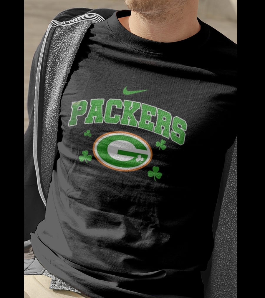 Green Bay Packers Nike Irish Clover Fan Gear T-Shirt