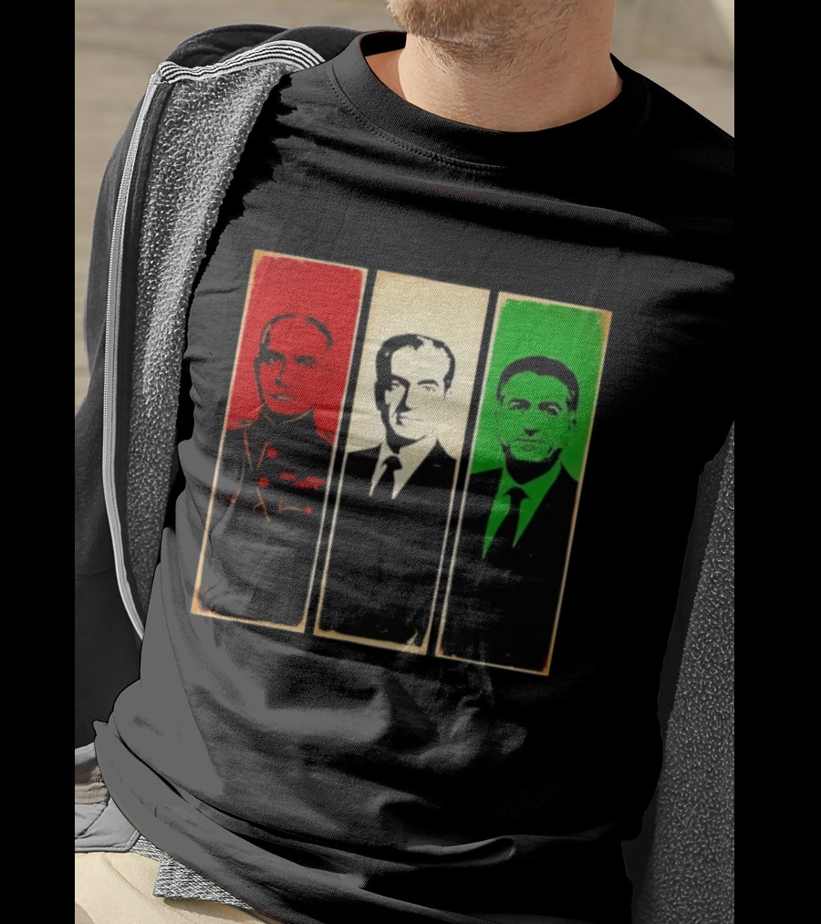 Pahlavi Kings Of Iran Reza Mohammad Reza Iran Flag T-Shirt