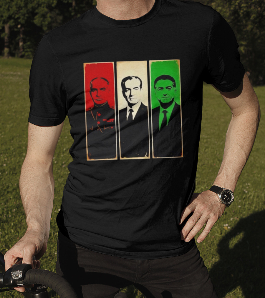 Pahlavi Kings Of Iran Reza Mohammad Reza Iran Flag T-Shirt
