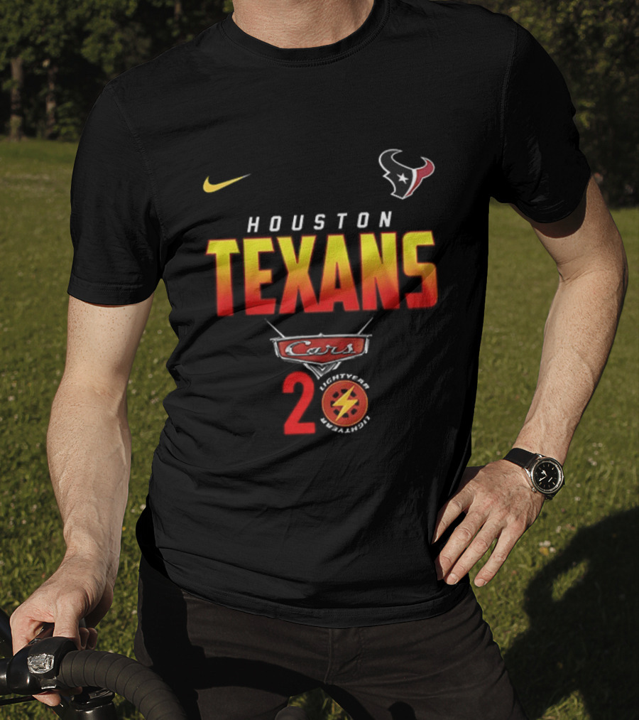 Houston Texans Cars 20 Nike Anniversary Lightning Bolt T-Shirt