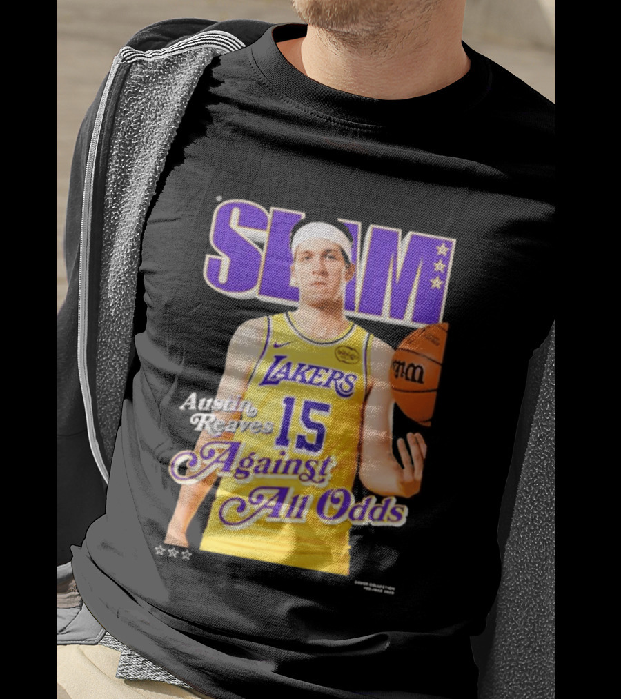 SLAM Cover Austin Reaves Against All Odds Los Angeles Lakers NBA T-Shirt
