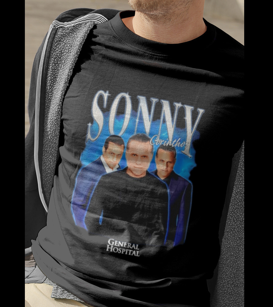 Sonny Corinthos General Hospital Soap Opera Character Trio Blue T-Shirt