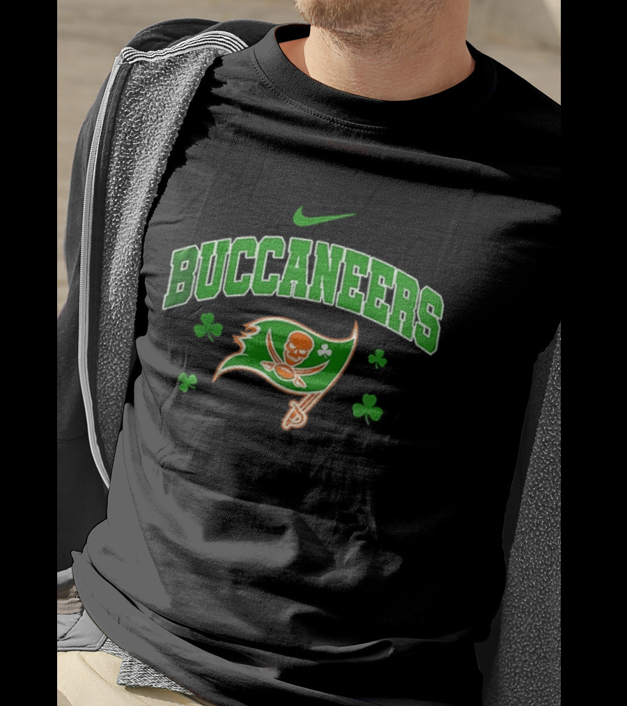 Tampa Bay Buccaneers Irish Green Clover Nike T-Shirt