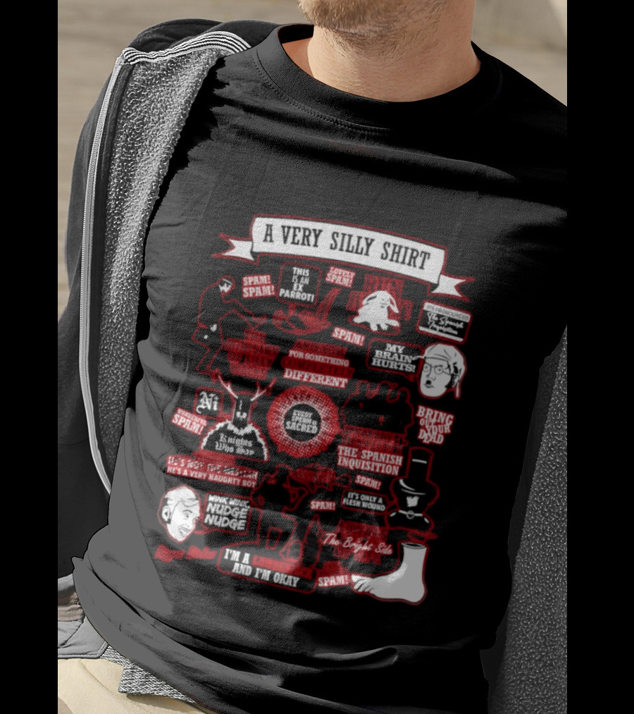 Very Silly This Is An Ex Parrot Spam Spanish Inquisition Bring Out Your Dead T-Shirt