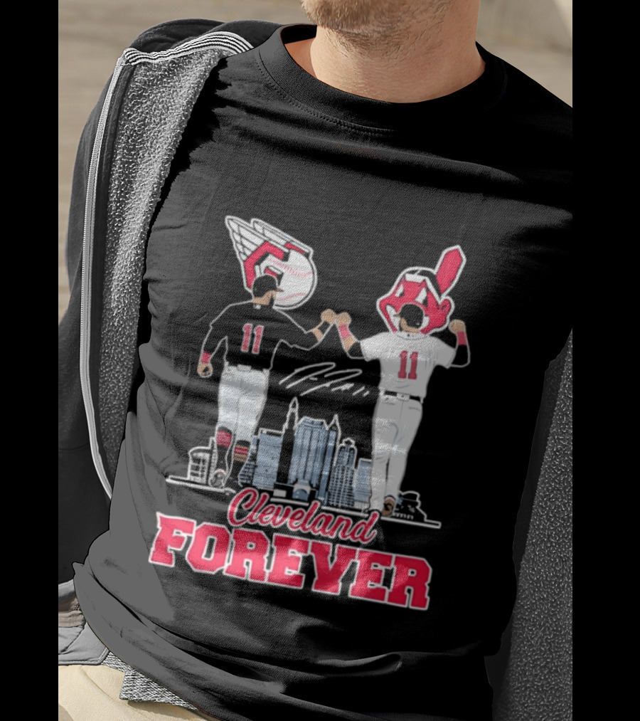 Cleveland Forever Baseball Guardians Indians Heritage Skyline Legends T-Shirt