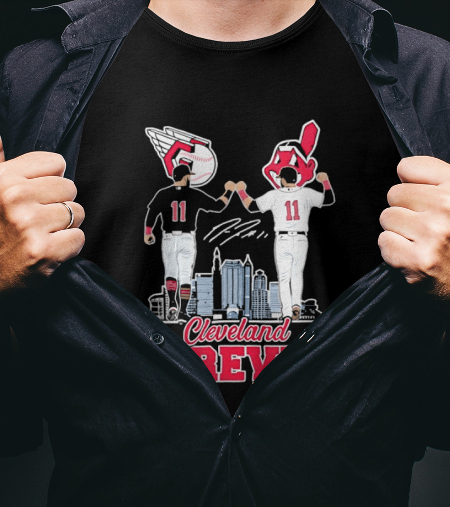 Cleveland Forever Baseball Guardians Indians Heritage Skyline Legends T-Shirt